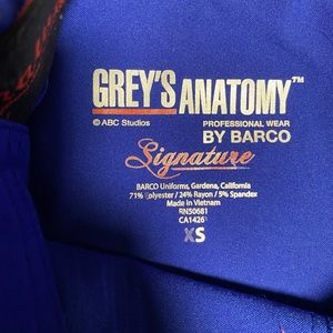 Greys Anatomy Electric Blue Scrub Pants XS
